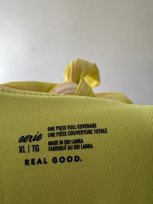 NEW!!‎ Aerie Yellow Tie Dye One Piece Full Coverage Swimsuit thumbnail 7