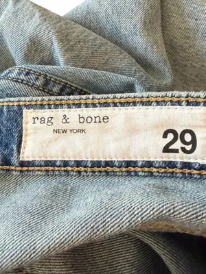 Rag & Bone - Sofie Two Tone Double Indigo Ultra Wide Leg Jeans Sz 29 thumbnail 9