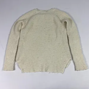 Marine Layer Sweater Womens‎ XS White Waffle Knit Cotton Nylon Wool Crewneck thumbnail 10