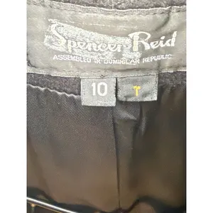 SPENCER‎ REID 10 T Black Wool Pea Coat Jacket Double Breasted thumbnail 3