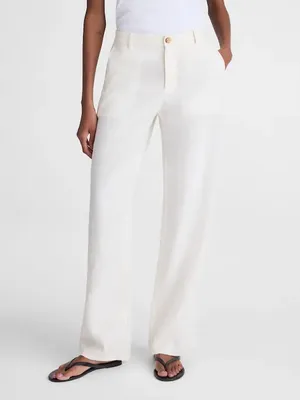 Madewell Zoe Relaxed Straight Pant in 100% Linen Ivory White NWT Size 16 Tall thumbnail 9