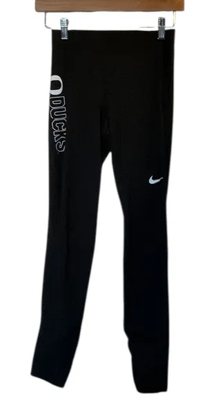 NIKE DriFit University of Oregon Ducks Black Yoga Pants Athletic Leggings Small thumbnail 1