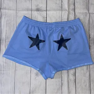 NWT Victoria’s Secret PINK Cozy Blue Women's Drawstring Shorts thumbnail 3
