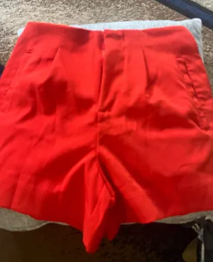a new day Bright Red- orange High-Waist Dress Shorts thumbnail 1