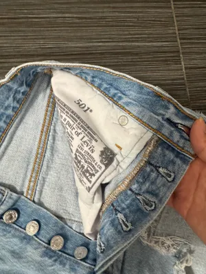 levi’s 501 shorts ripped cut-off size 25 thumbnail 4