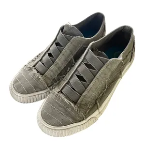 Blowfish Malibu Play Sneakers Women 8 Olive Green Distressed Canvas Slip On Boho thumbnail 1