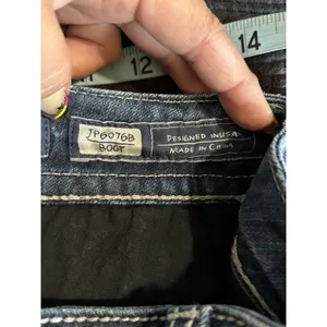 Miss Me Bootcut Jeans Zip Low Rise Embroidery/Gems Logo‎ Size 29 Boho/Western thumbnail 7