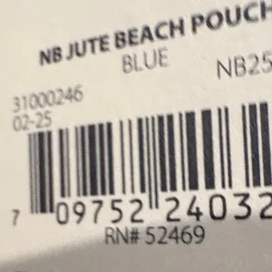 No Boundaries NWT Woven jute Clutch with Blue and Green Stripes thumbnail 6