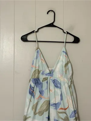 Abercrombie & Fitch Floral Sundress Sleeveless Mini Dress Blue Size S thumbnail 3
