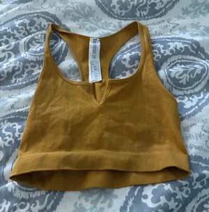 Top Forever 21 Yellow Crop thumbnail 1