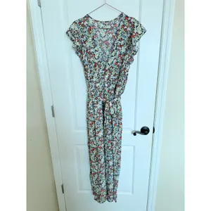 Free People Jumpsuit Womens XS Multicolor Floral Flutter‎ Sleeve Boho Jumpsuit thumbnail 11