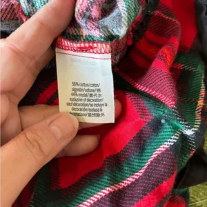 PINK Victoria's Secret Plaid Drawstring Pajama Shorts Size Large Red thumbnail 2