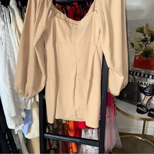 Princess Polly Lillie Beige Corset Mini Dress Long Sleeve Bodycon US 12 EUC thumbnail 12