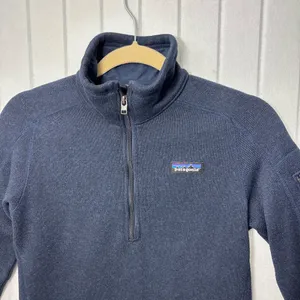 Patagonia Women's Navy Quarter-Zip‎ Fleece size XS thumbnail 4