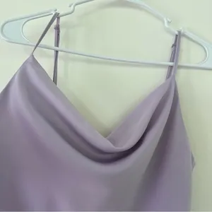 Urban Outfitters Light Before Dark Mallory Cowl Lavender Slip Mini Dress Size M thumbnail 7