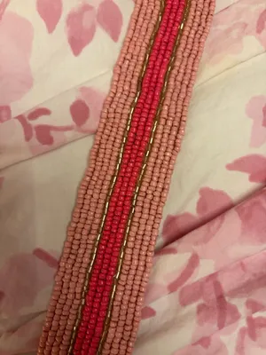 Clear Crossbody Stadium Bag with Pink Beaded Guitar Strap thumbnail 3