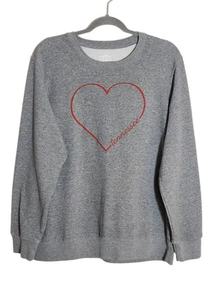 Home Free Womens Gray Tennessee Heart Graphic Sweatshirt Size XL thumbnail 1