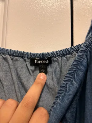 Express denim short jumpsuit thumbnail 4
