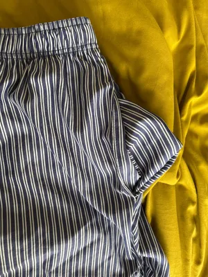 Women’s blue and white striped boxer shorts thumbnail 4