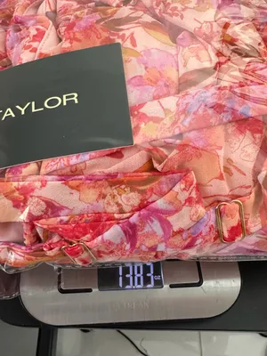 NWT Taylor Floral Tiered Maxi Dress Size 10 Pink Orange Ruffle Peplum thumbnail 10