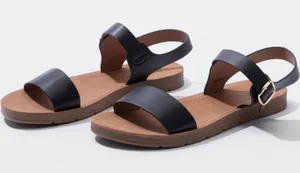 SODA Comfort Ankle Black Summer Spring Casual Strap Women's Sandals 7.5 thumbnail 1