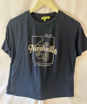 Chit Chat women’s large cropped Nashville T-shirt thumbnail 1