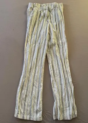 H&M STRIPED LINEN-BLEND PANTS thumbnail 3