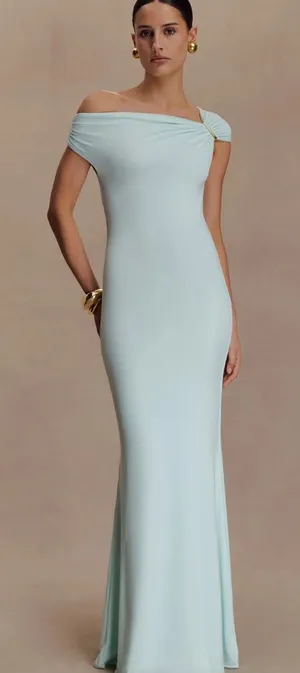 Meshki Kinsley Slinky Maxi Dress with Gold Hardware thumbnail 1