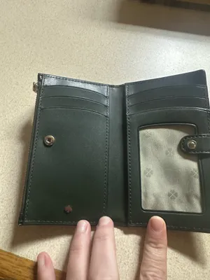 Kate Spade Biflold Wallet Leather Dark Green thumbnail 2