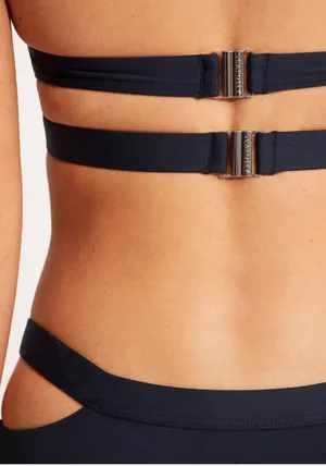 New. SEAFOLLY black strappy bikini set. Medium. Retails $176 thumbnail 4