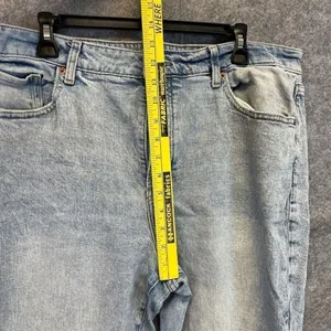 OLD NAVY Jeans Women's Size 18 Blue Denim Distressed OG High‎ Rise Straight Leg thumbnail 10