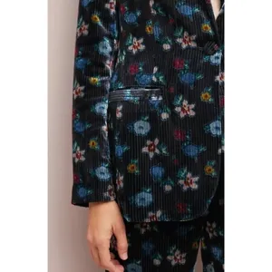Anthropologie ETT:TWA Blooming Floral‎ Corduroy Blazer Jacket Academia Size 2 thumbnail 5