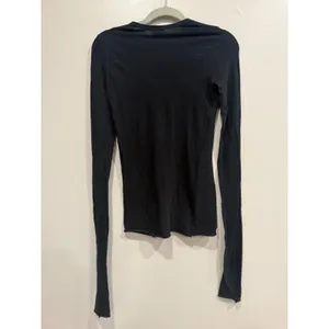 Kristensen Du Nord Top Women Size 6 US Black Long‎ Sleeve Raw Hem Minimalist thumbnail 3