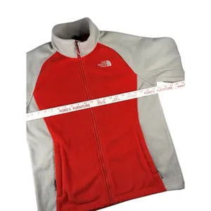 The North Face Khumbu Full Zip Jacket Red‎ Gray Women’s Large Outdoor Hiking thumbnail 7