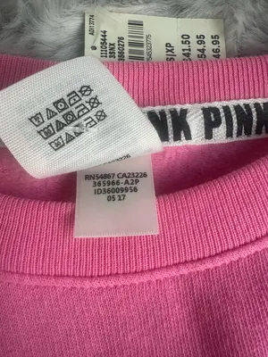 89. Victoria's Secret PINK Bright Pink Crewneck Sweatshirt nwt thumbnail 4