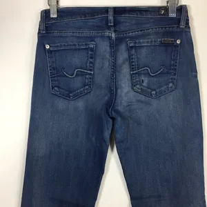 7 for all Mankind Bootcut Raw Hem Jeans Size 26 thumbnail 8