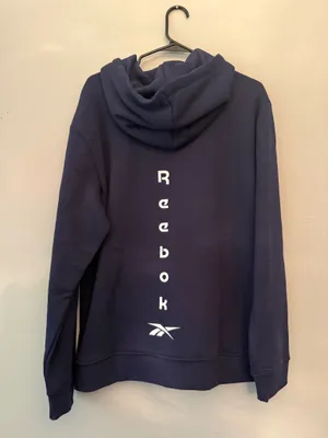 Men’s Navy Reebok Hoodie Large thumbnail 2
