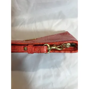 Brahmin Red/Orange Large Clutch/Wristlet with Detachable Strap Wristlet thumbnail 4