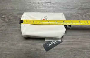 Snoopy and friends mini white faux leather pouch purse thumbnail 4