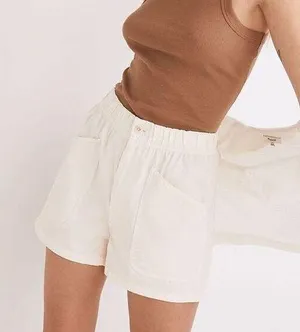 Garment-Dyed Pull-On Utility Shorts in white 26 thumbnail 1