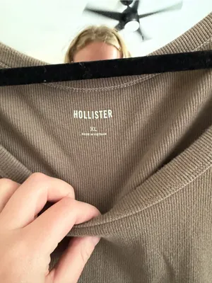 Hollister Scoop Neck Short Sleeve Top - Brown Taupe thumbnail 3