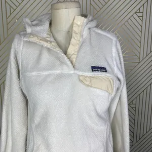 Patagonia Re-Tool Snap-T Fleece Pullover‎ Hoodie Sweatshirt Cream Size US XS thumbnail 5