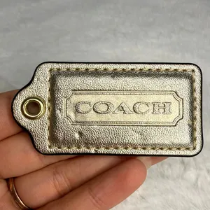 2" COACH Gold Fob Bag Charm Hang tag Hangtag thumbnail 1
