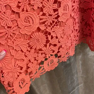Lulus‎ Love Poem bright coral orange lace mini dress, size S, NWT thumbnail 4
