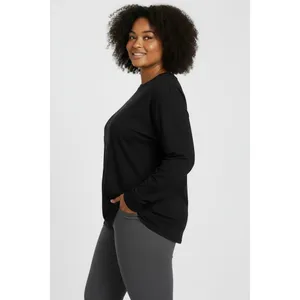 Athletic Works Womens Sweatshirt Size XL Black Fleece Crewneck Relaxed Cozy Fit thumbnail 9