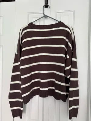 SheIn Striped Crop Sweater thumbnail 3