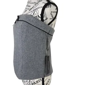 Women's Strapless Bustier Crop Top Gray XL Side Zip Cocktail Party thumbnail 2