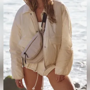 FREE PEOPLE Off The Bleachers Coaches Jacket Relaxed Lightweight Size XL NEW thumbnail 2