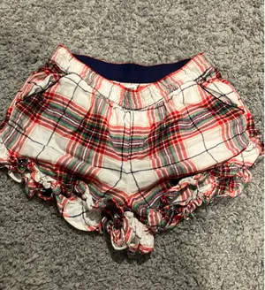 Aerie Pajama Shorts Plaid red and white small thumbnail 1