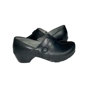 Dansko Women's Solstice Black Leather Slip-Resistant Clog Shoes Size 38 thumbnail 2